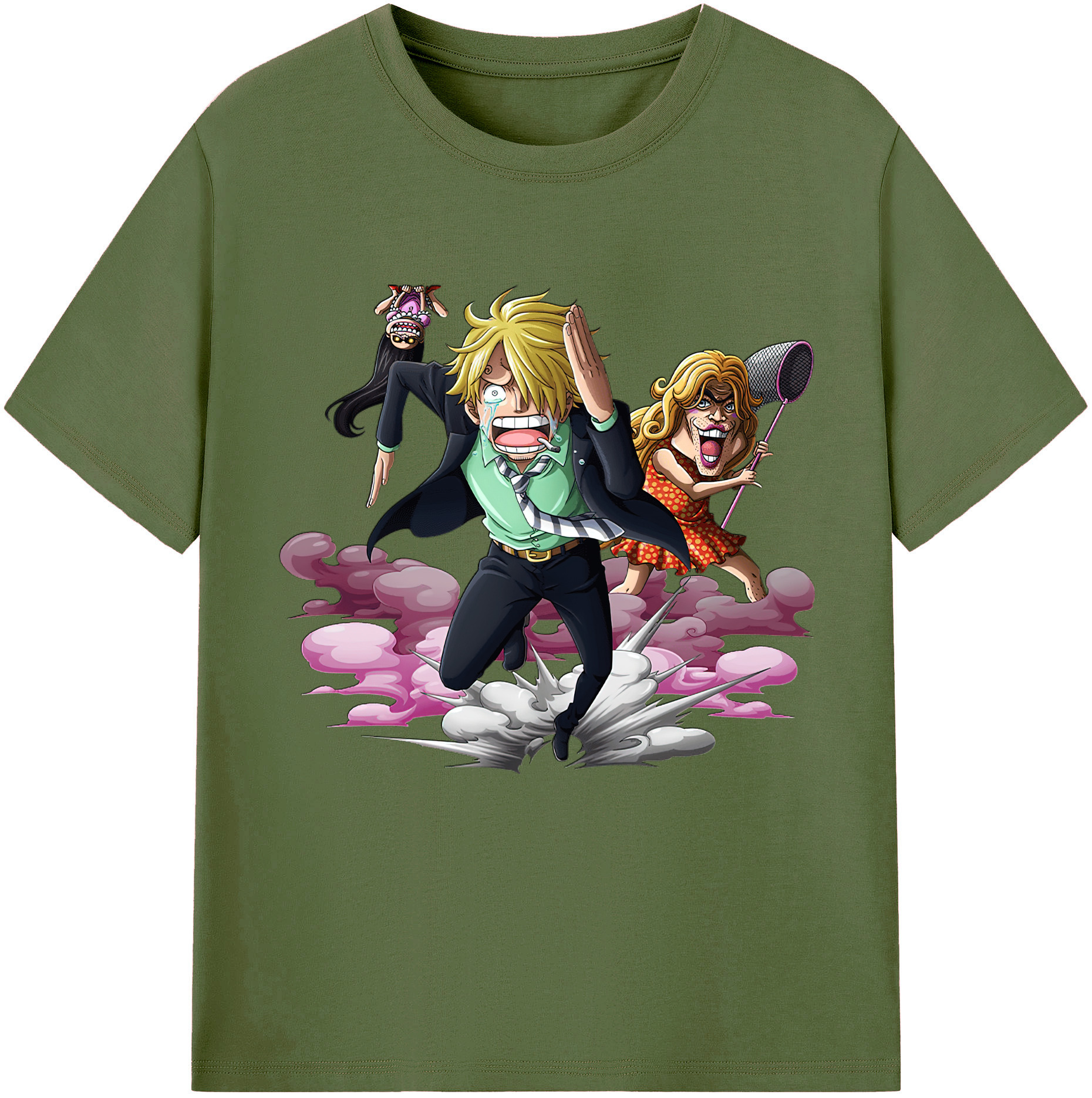 ワンピース サンジ ONE PIECE Sanji 綿100％半袖Tシャツ（フロントプリント）